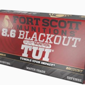 Fort Scott 86BLK285SCV2SS 8.6 Blackout 285gr Solid Copper Ammo 20 Rounds