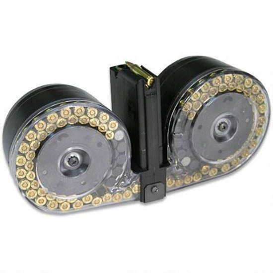 Iver Johnson AR-15 Drum Magazine 100 Rounds Black