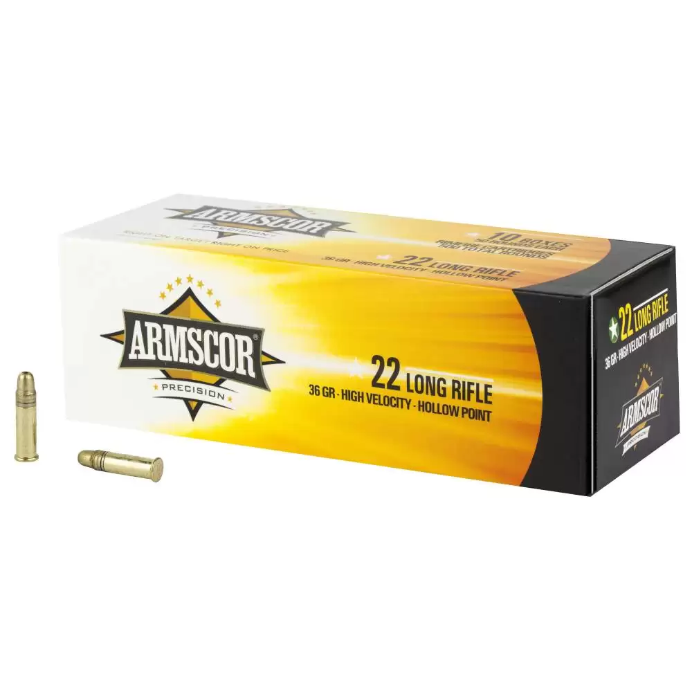 Armscor 50015PH 22LR 36gr HVHP Ammo 500 Rounds