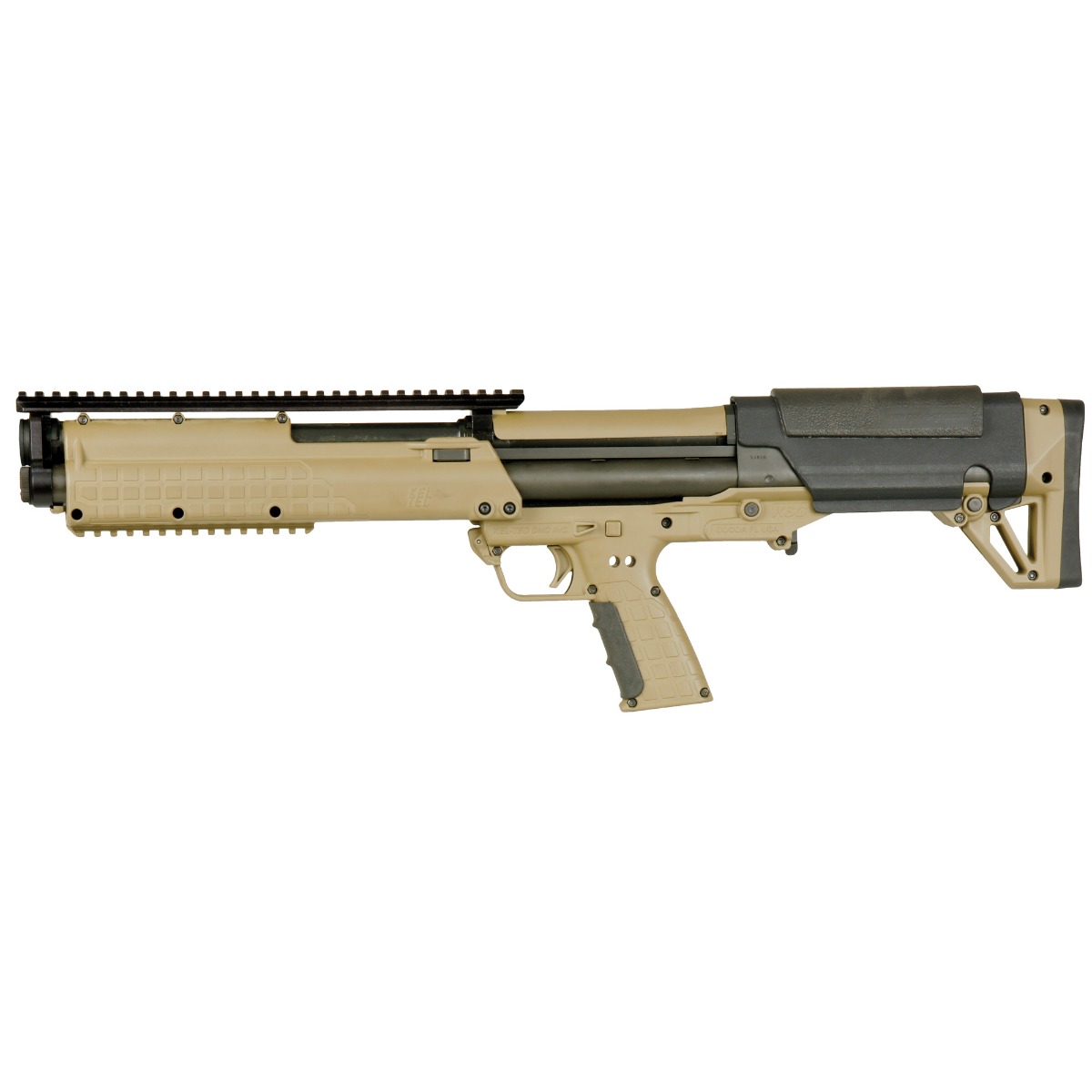 Kel-Tec Ksg Pump 12 Gauge Shotgun 18.5 in Tan 14 Round Capacity