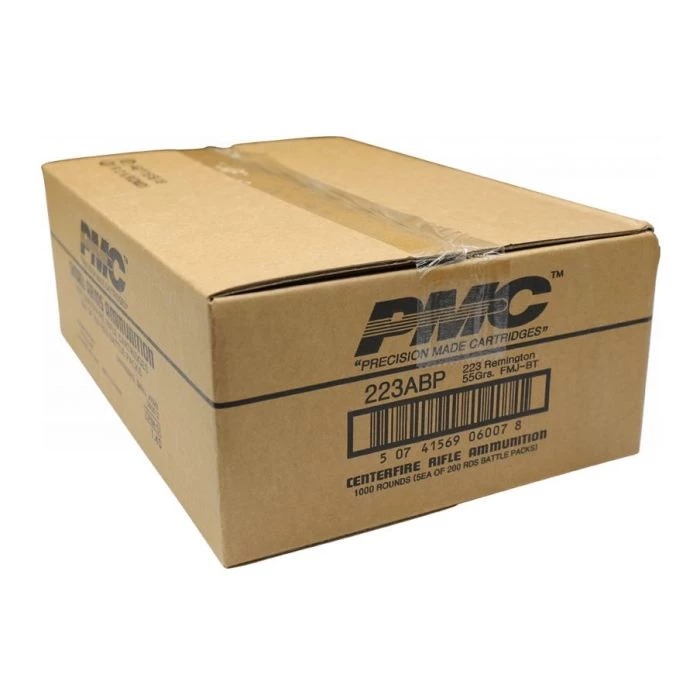 PMC 223A-BP .223 Remington Ammo 55gr FMJ-BT 1000rd Case