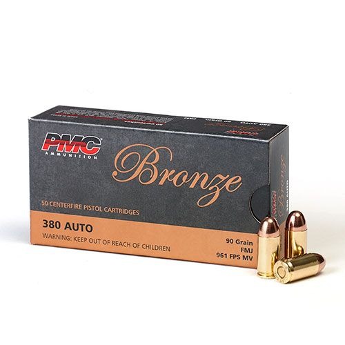 PMC 380A .380 Auto 90GR FMJ Ammo 50 Rounds Box