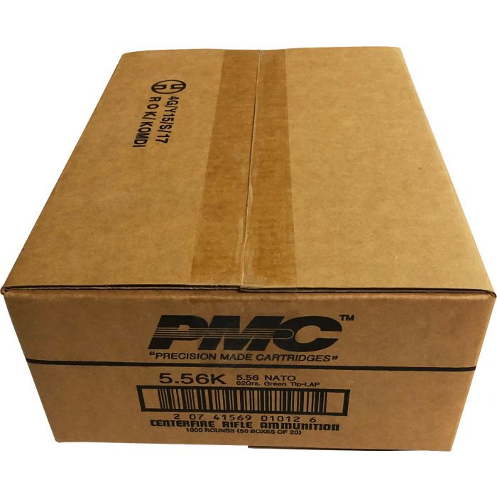 PMC 5.56K X-TAC 5.56 NATO Rifle Ammo, 62 Grain LAP, 1000rd Case