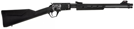 Rossi Gallery 22 LR Rifle 18" Black 15+1 Pump Action - Eagle US Flag Engraving