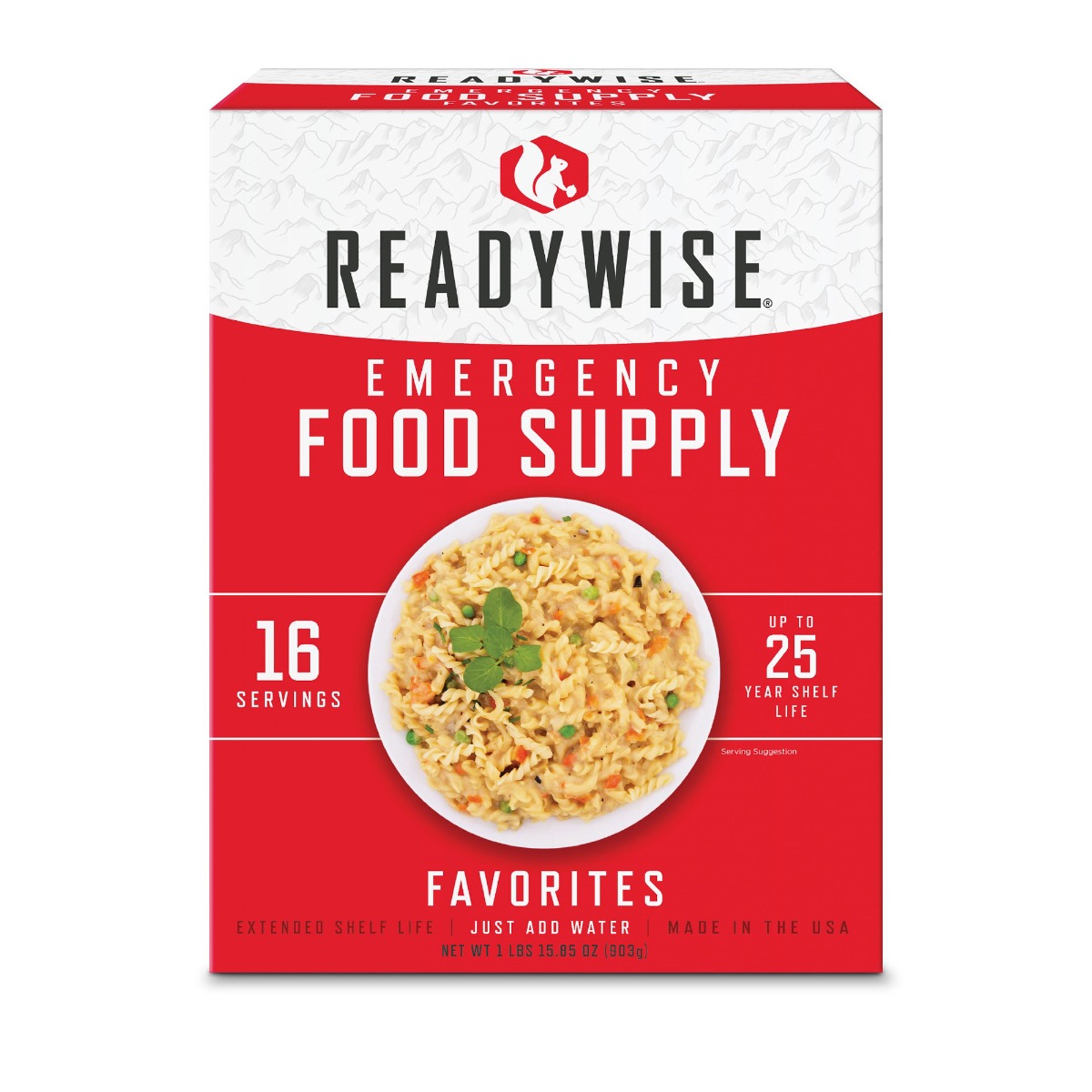 ReadyWise RW01-016 Emergency Food Supply, 18 Servings, 25-Year Shelf Life