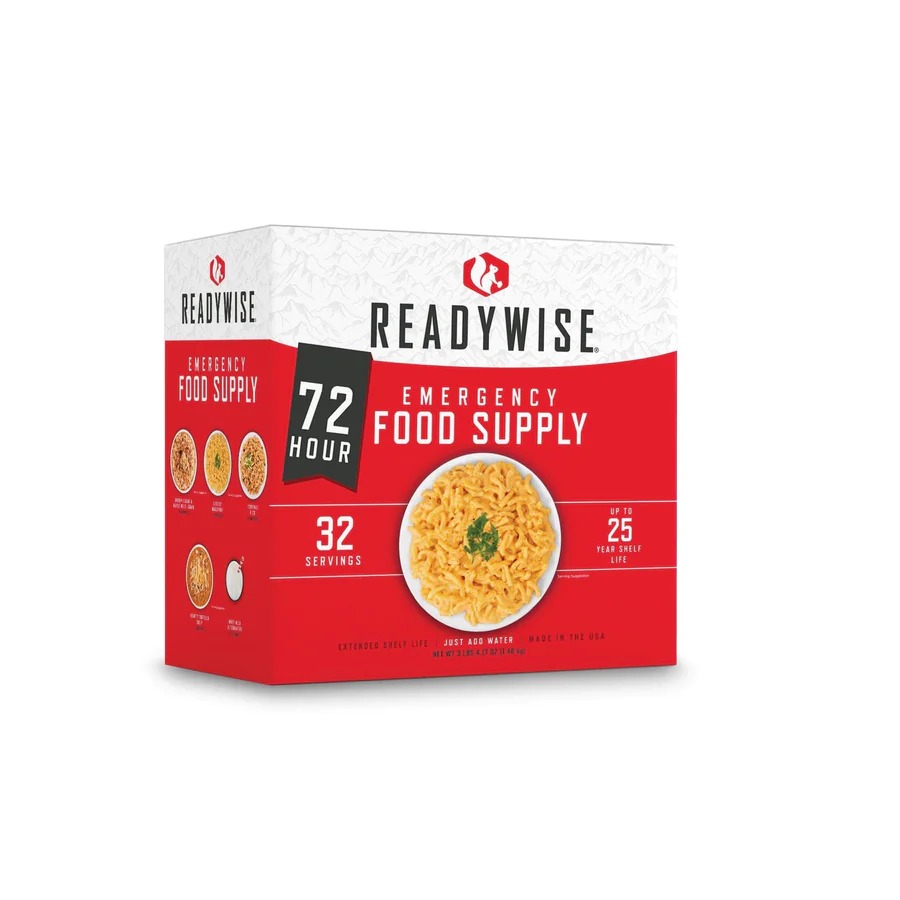 ReadyWise 72 Hour Emergency Food and Drink Supply - 32 Servings, Metallyte Pouches