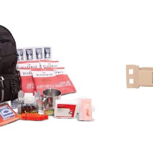 BUNDLE - ReadyWise 64 Piece Survival Backpack w/ PMC Battle Pack Red PMC-5.56X-BP