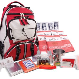 ReadyWise RW01-621GSG 64-Piece Survival Backpack, Red, 25-Year Shelf Life