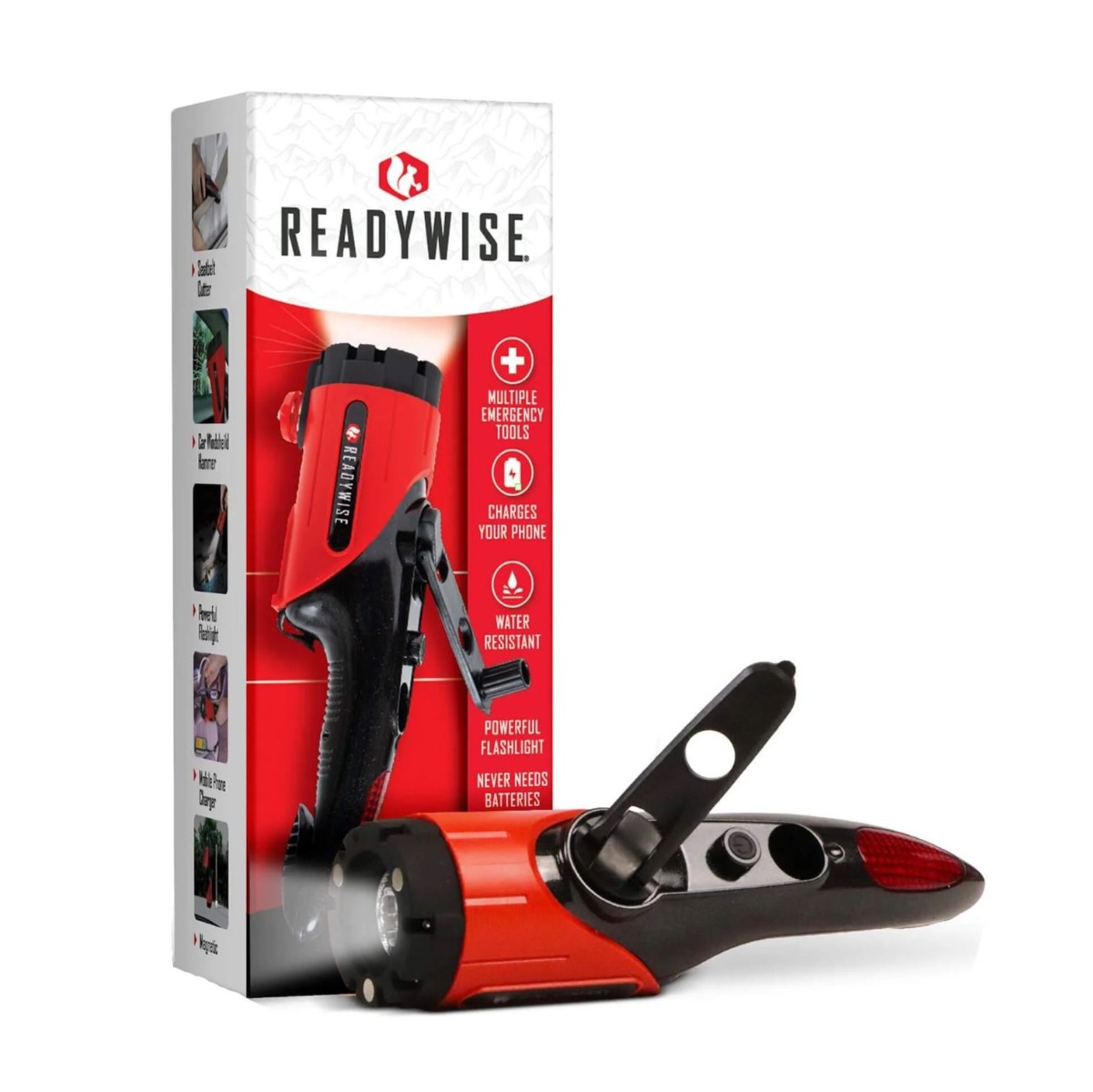 ReadyWise RW01-629GSG Multi-Functional Survival Flashlight Red LED