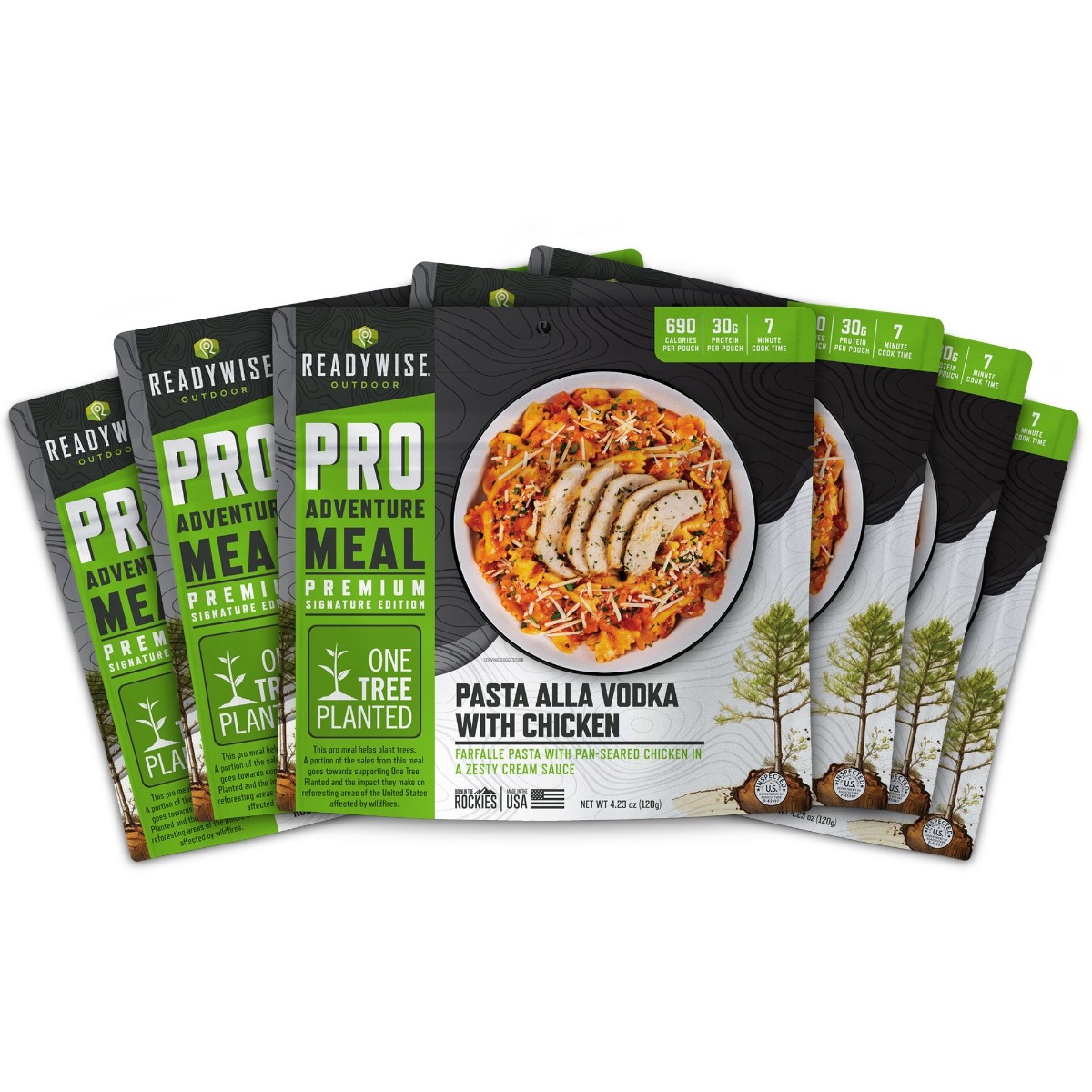 ReadyWise RW05196 Outdoor Food Kit Pasta Alla Vodka with Chicken 2 Servings
