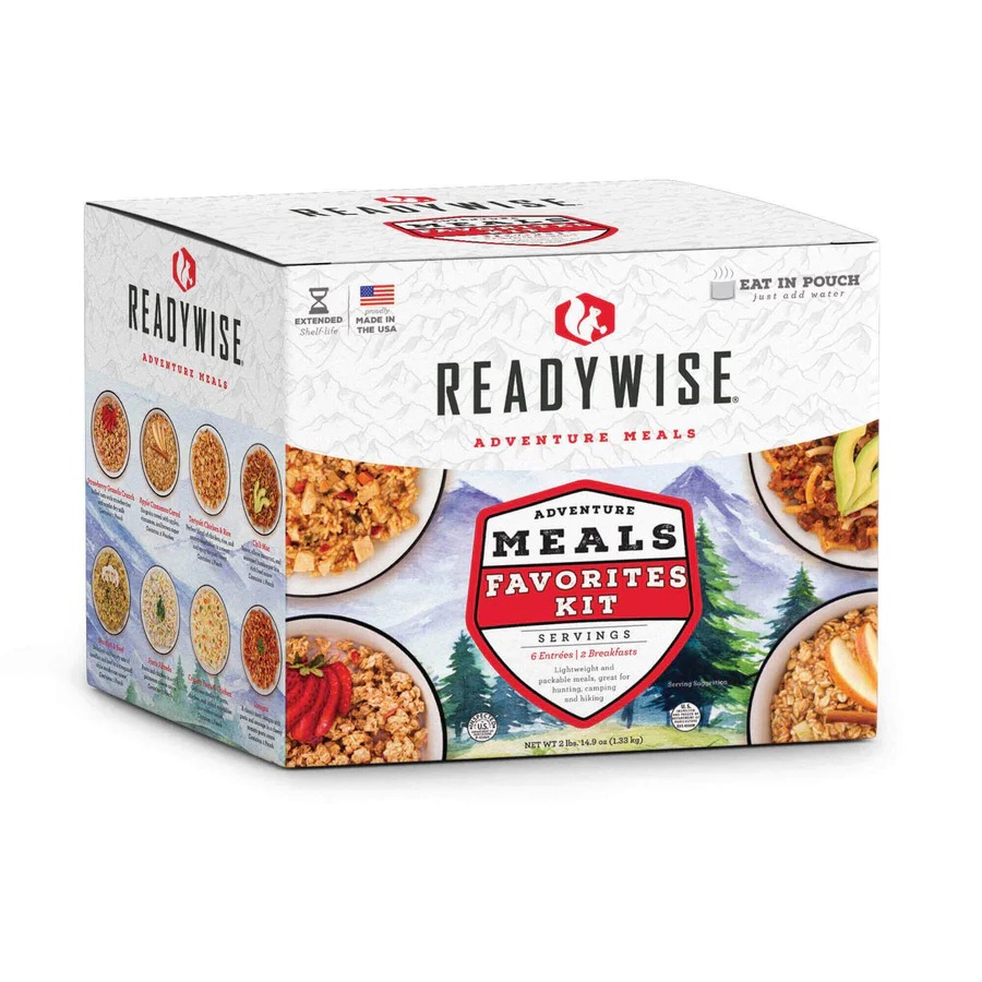 ReadyWise RW05913 Outdoor Food Kit 9 Servings 6 Entrees 3 Breakfasts