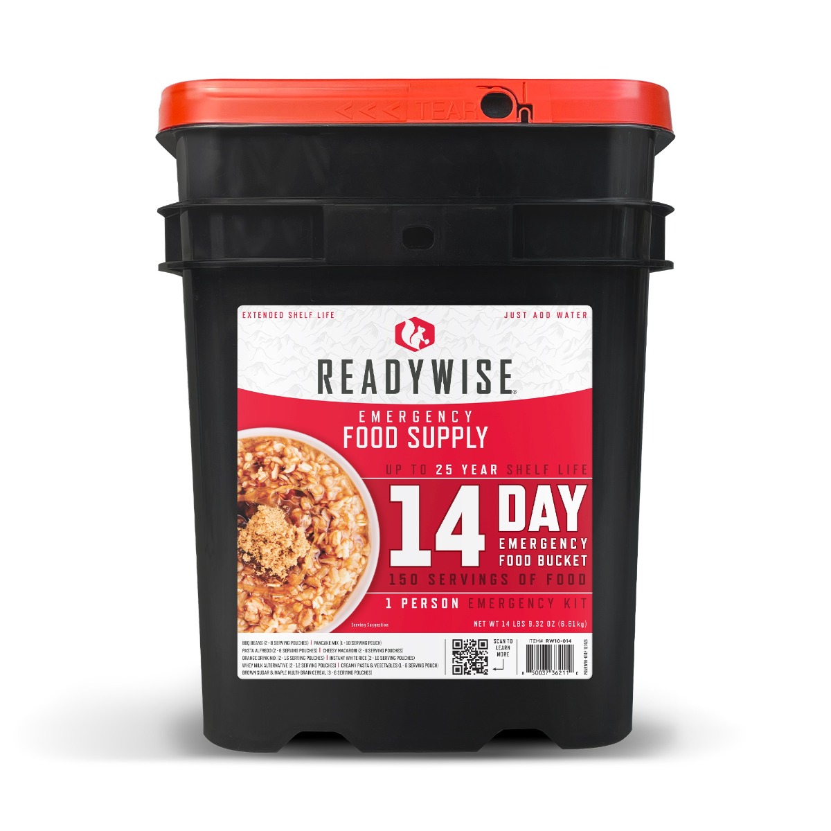 ReadyWise RW10-014 14-Day Emergency Food Bucket, 25,580 Calories