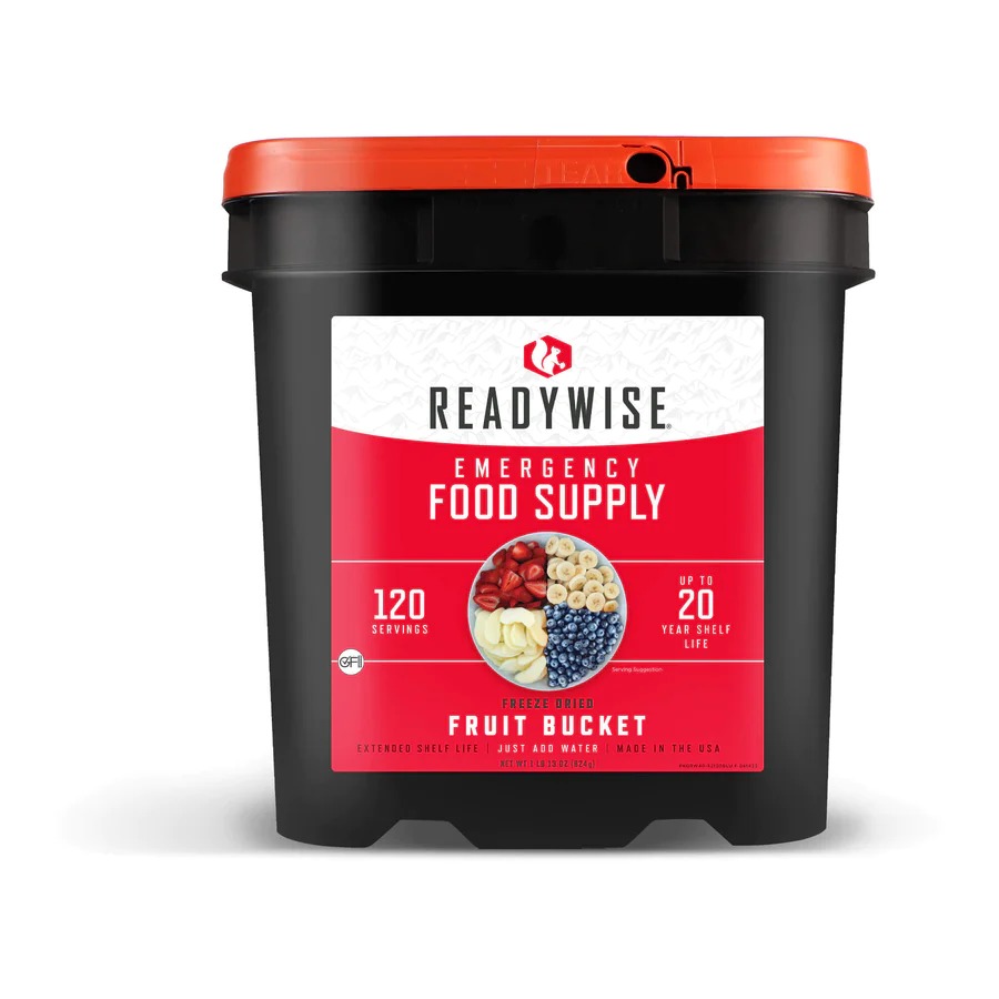 ReadyWise 120-Serving Freeze Dried Fruit Bundle: Stackable, Easy-Transport, Long Shelf Life