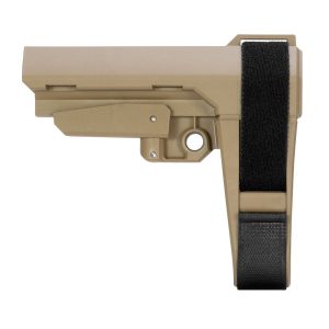 SB Tactical SBA3X02SB SBA3 X Adjustable AR-Platform in Flat Dark Earth - 5-Position, Ambidextrous QD Sling Socket, US-Made